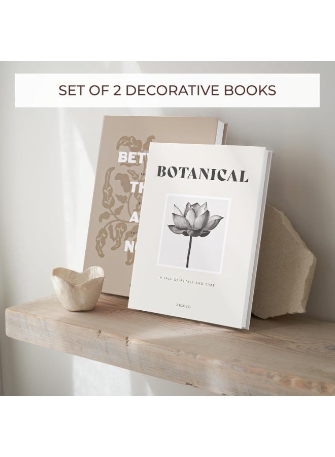 أوليس فيرس  ٤ قطع من كتب الزينة المحايدة للديكور المنزلي – كتب وهمية بتصميم نوردي حديث غير لامع | مجموعة كتب مزيّفة بسيطة للرفوف، طاولة القهوة، غرفة المعيشة، المكتب والغرفة، زينة أنيقة وعصرية - Image 2